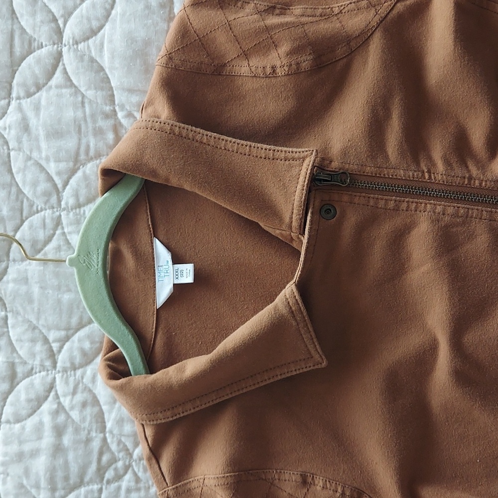 Camel/Tan Moto Jacket (Fits Like 18W-20W) - Picture 8 of 11